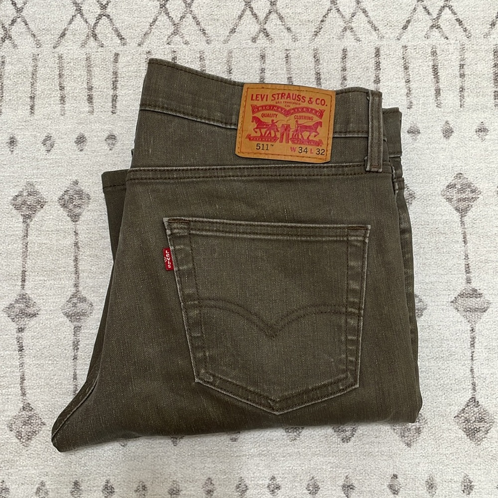 Levi's Men's Jeans in Olive Green